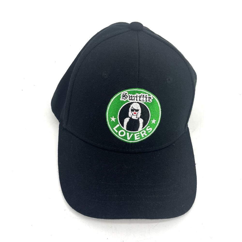 Swiftie Lovers Black Baseball Cap Green Embroidered Adjustable‎ Taylor Swift